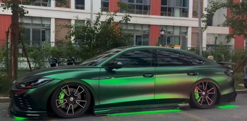 Matte Venom Green Car Vinyl Wrap review 