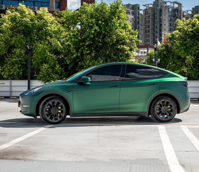 Matte Venom Green Car Vinyl Wrap review Chuck. C. 02