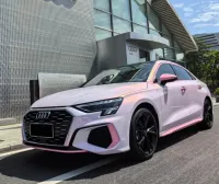  Gloss Metallic Pink to White Car Vinyl Wrap  review 3