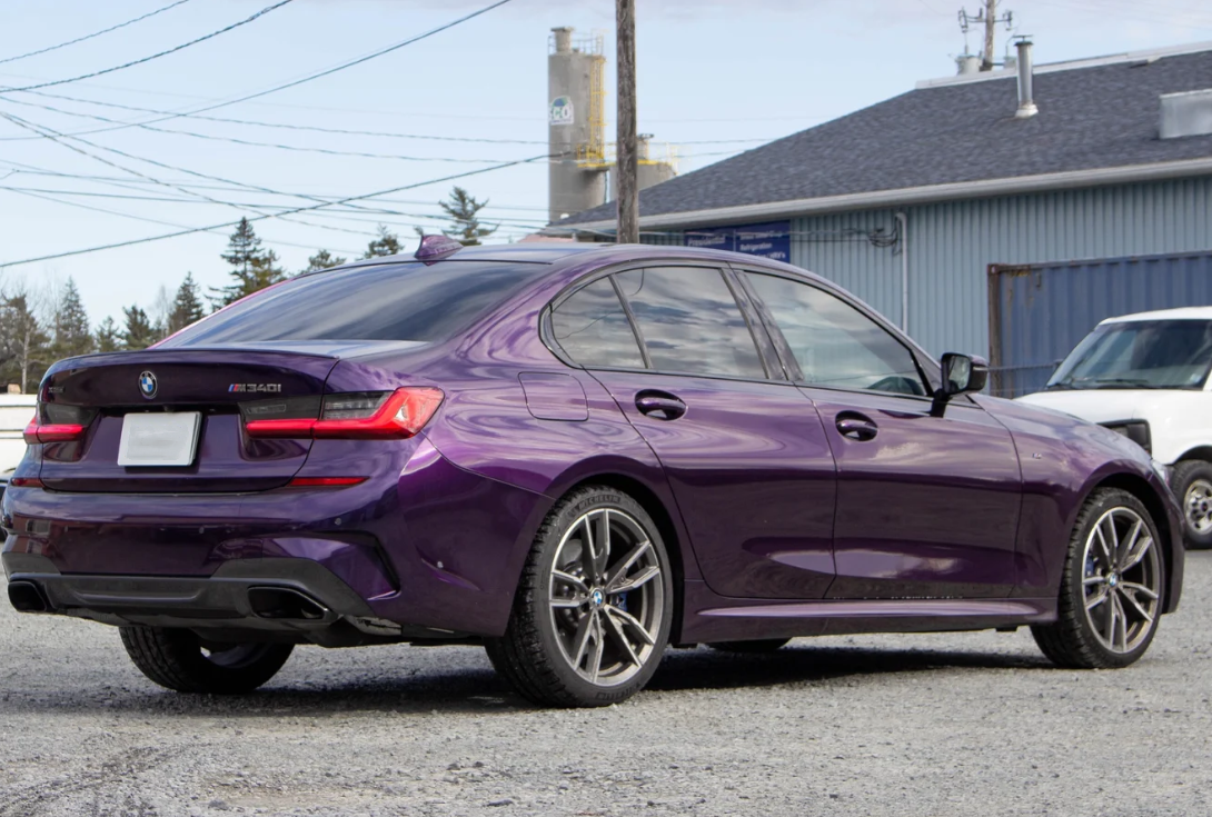 PET Gloss Metallic Midnight Purple Car Vinyl Wrap review 2