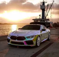 Holographic Chrome Rainbow White Car Vinyl Wrap (Non-Stretchable) review 2