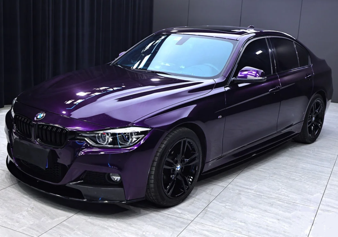 PET Gloss Metallic Midnight Purple Car Vinyl Wrap review 1