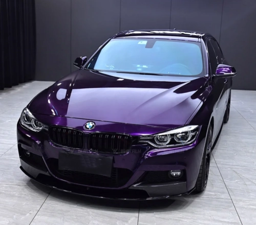 PET Gloss Metallic Midnight Purple Car Vinyl Wrap review 