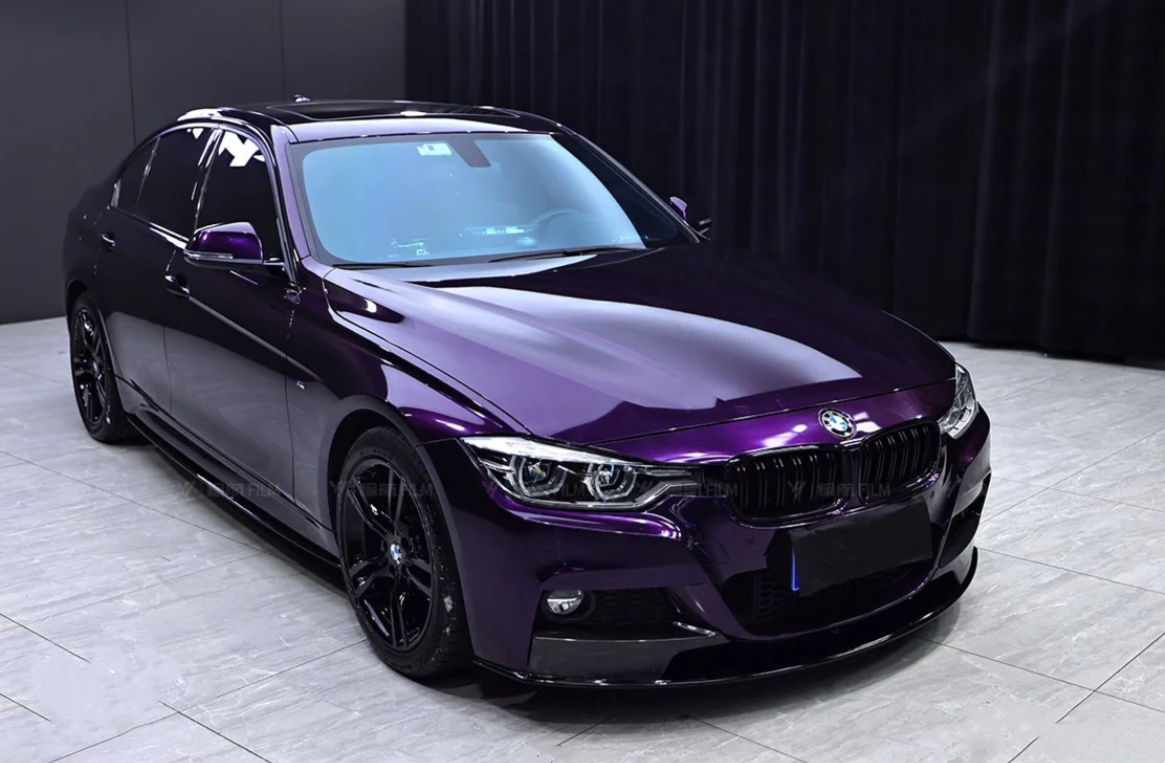 PET Gloss Metallic Midnight Purple Car Vinyl Wrap review 2