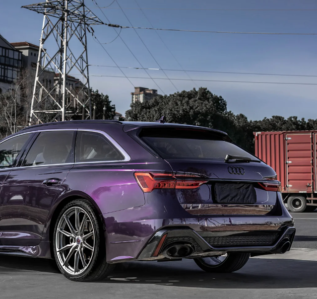 PET Gloss Metallic Midnight Purple Car Vinyl Wrap review 2