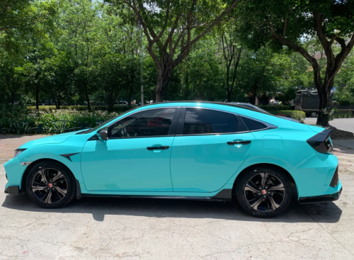 Super Gloss Tiffany Blue Car Vinyl Wrap review 