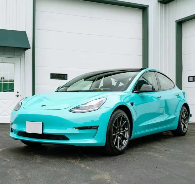 Super Gloss Tiffany Blue Car Vinyl Wrap review A. stevenson