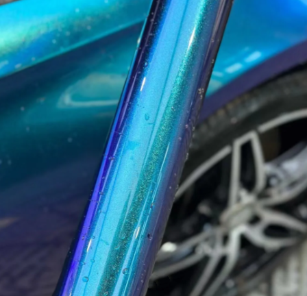 Gloss Diamond Purple Blue Car Vinyl Wrap review Ron 02