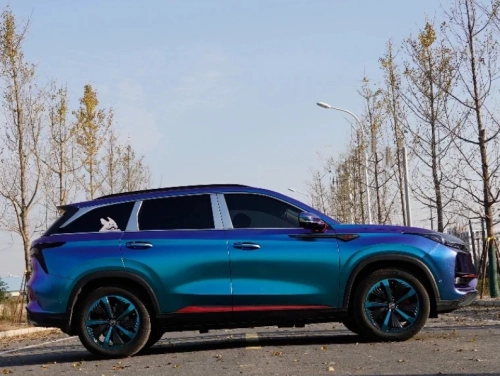 Gloss Diamond Purple Blue Car Vinyl Wrap review 