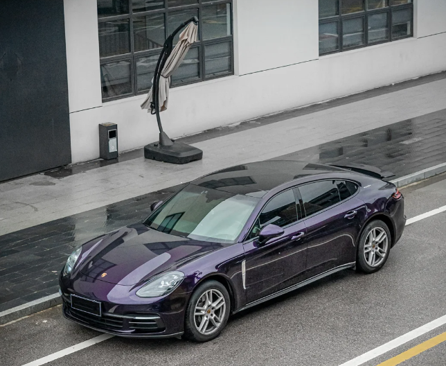 PET Gloss Metallic Midnight Purple Car Vinyl Wrap review 1