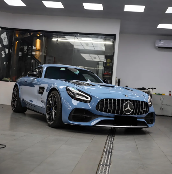 Super Gloss China Blue Car Vinyl Wrap review dean 02