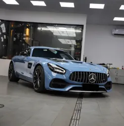 Super Gloss China Blue Car Vinyl Wrap review 	dean 02
