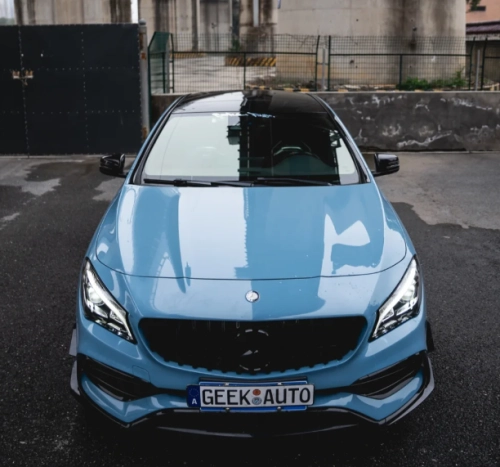 Super Gloss China Blue Car Vinyl Wrap review 