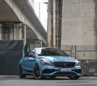 Super Gloss China Blue Car Vinyl Wrap review 1
