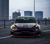 PET Gloss Metallic Midnight Purple Car Vinyl Wrap review 1