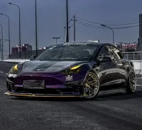 PET Gloss Metallic Midnight Purple Car Vinyl Wrap review 0