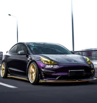 PET Gloss Metallic Midnight Purple Car Vinyl Wrap review 2