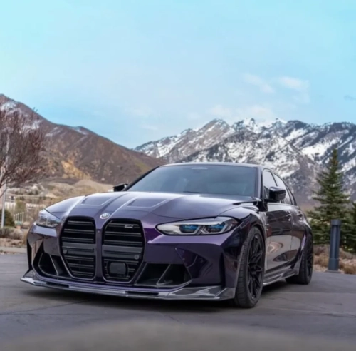 PET Gloss Metallic Midnight Purple Car Vinyl Wrap review 