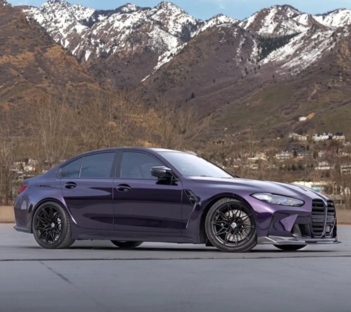 PET Gloss Metallic Midnight Purple Car Vinyl Wrap review 1