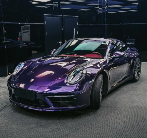 PET Gloss Metallic Midnight Purple Car Vinyl Wrap review 