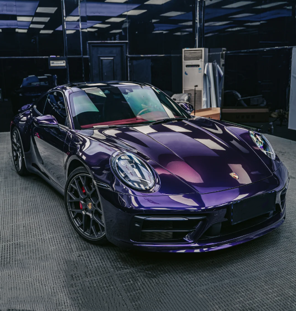 PET Gloss Metallic Midnight Purple Car Vinyl Wrap review 1