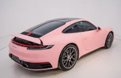  Super Matte Rose Pink Car Vinyl Wrap review 	Doglovin 03
