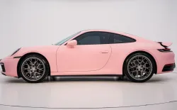  Super Matte Rose Pink Car Vinyl Wrap review 	Doglovin 02