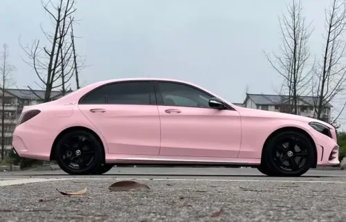  Super Matte Rose Pink Car Vinyl Wrap review 