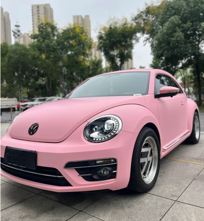  Super Matte Rose Pink Car Vinyl Wrap review Aron Germosen
