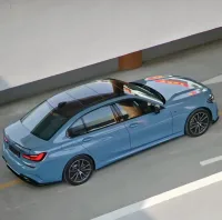 Super Gloss China Blue Car Vinyl Wrap review 2