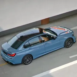 Super Gloss China Blue Car Vinyl Wrap review 	RufusW 03