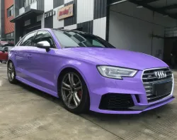 TPU Super Gloss Lavender Purple Car Vinyl Wrap review 	Debbie 03