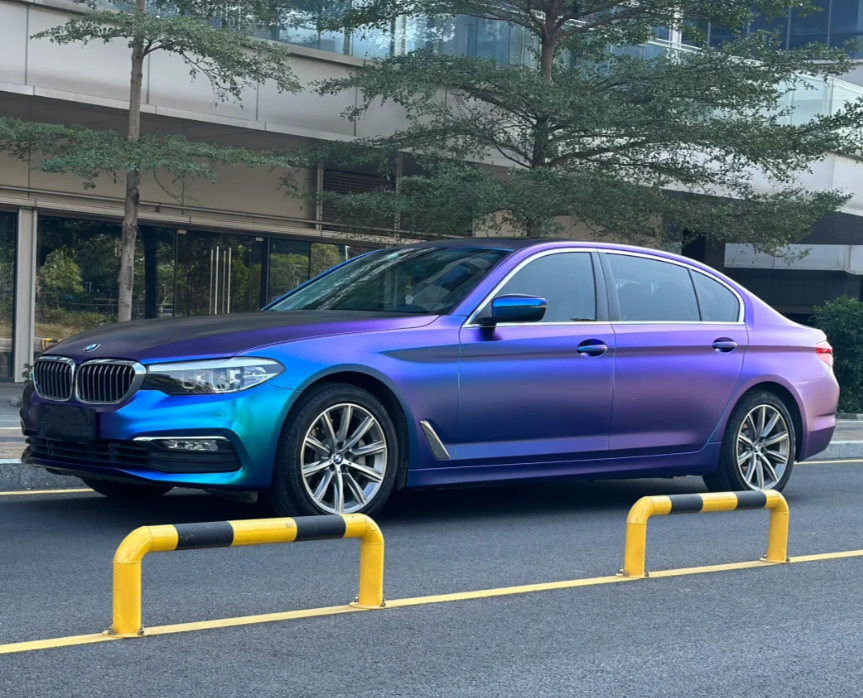 Matte Diamond Purple Blue Car Vinyl Wrap review Gary N. 02