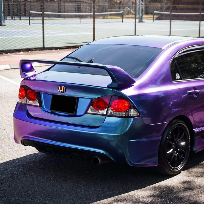 Gloss Diamond Purple Blue Car Vinyl Wrap review McNiece 02