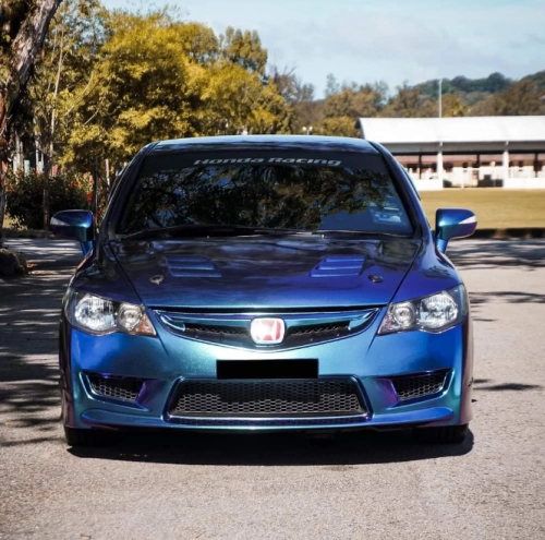 Gloss Diamond Purple Blue Car Vinyl Wrap review 