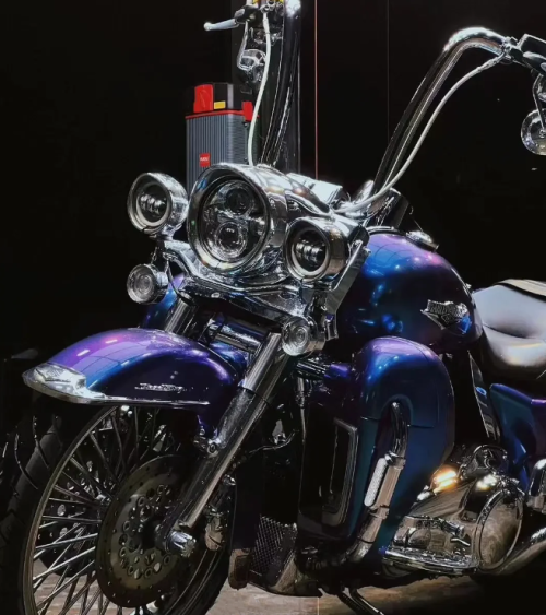 Gloss Diamond Purple Blue Car Vinyl Wrap review 