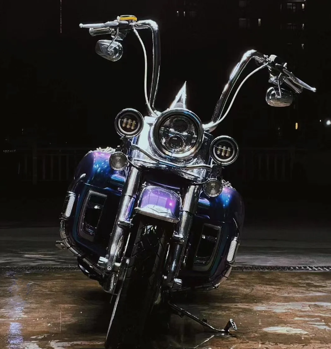 Gloss Diamond Purple Blue Car Vinyl Wrap review Eric 02