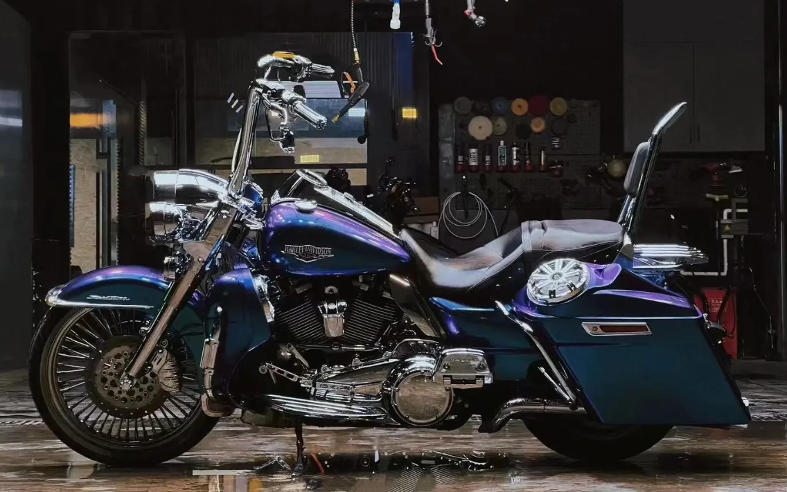 Gloss Diamond Purple Blue Car Vinyl Wrap review Eric 03