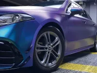 Gloss Diamond Purple Blue Car Vinyl Wrap review 1