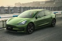 Gloss Metallic Mamba Green Car Vinyl Wrap review 2