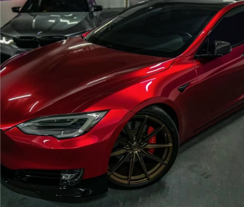 Gloss Metallic Vampire Red Car Vinyl Wrap review 