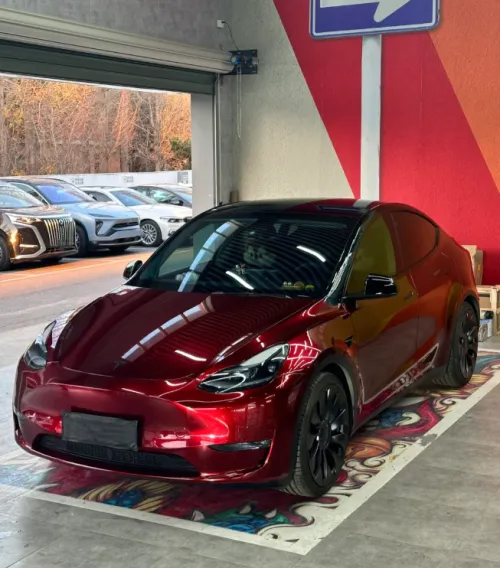  Liquid Metallic Dragon Blood Red Car Vinyl Wrap review 
