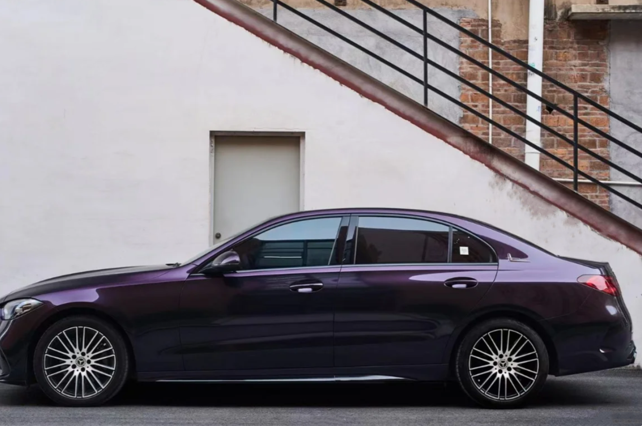 PET Gloss Metallic Midnight Purple Car Vinyl Wrap review 1