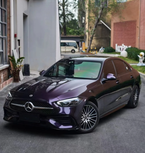 PET Gloss Metallic Midnight Purple Car Vinyl Wrap review 