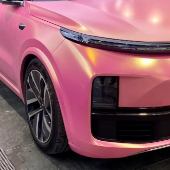 Matte Diamond Gold Pink Car Vinyl Wrap review Rose 02