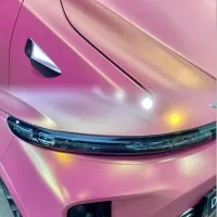 Matte Diamond Gold Pink Car Vinyl Wrap review 2