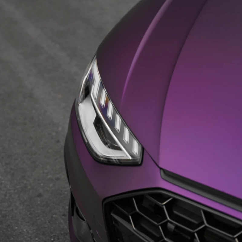 Matte Metallic Purple Car Vinyl Wrap review Judy 02