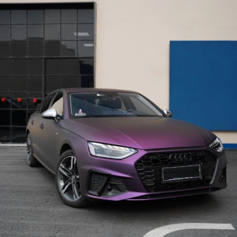 Matte Metallic Purple Car Vinyl Wrap review Judy 01