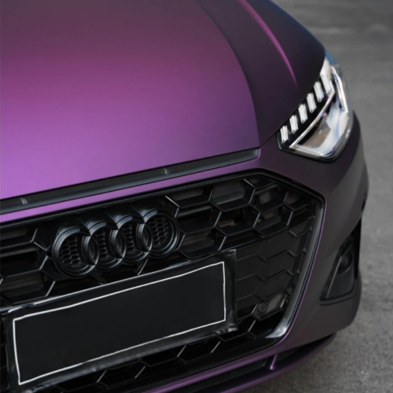 Matte Metallic Purple Car Vinyl Wrap review Judy 03