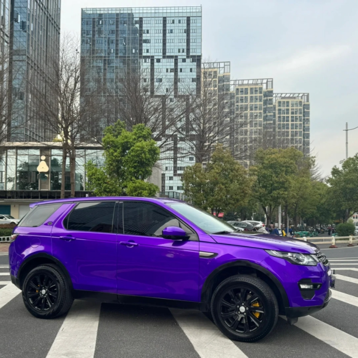 Gloss Metallic Plum Explosion Purple Car Vinyl Wrap review Aben 02